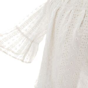 Anthro Floreat eyelet top with bell sleeves